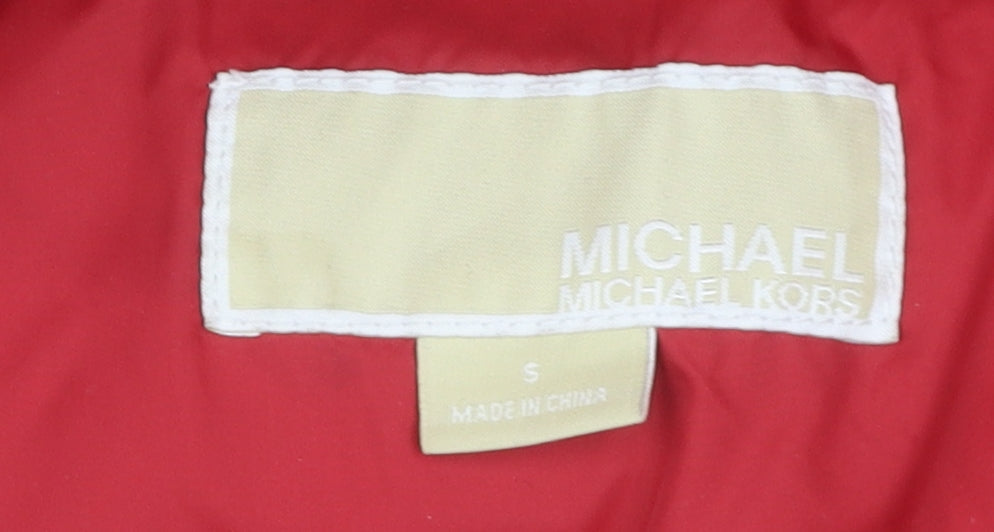 Michael Kors Women's Red Puffer Jacket, Size S, Winter