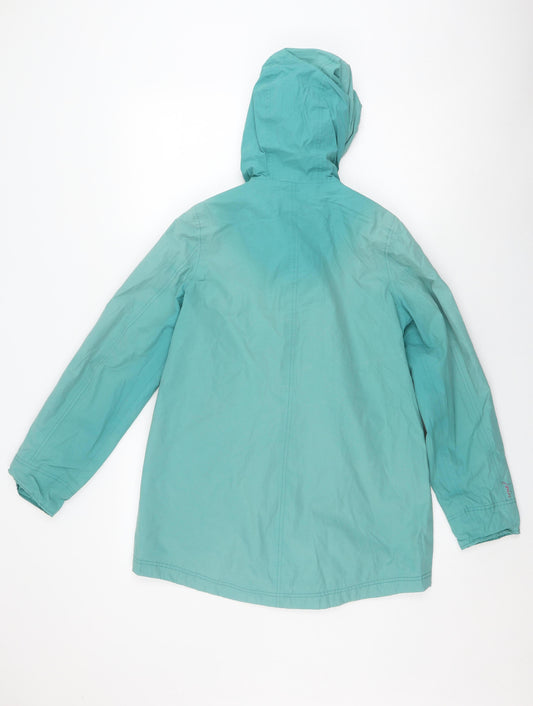 Joules Women's Green XS Rain Coat Hooded Jacket