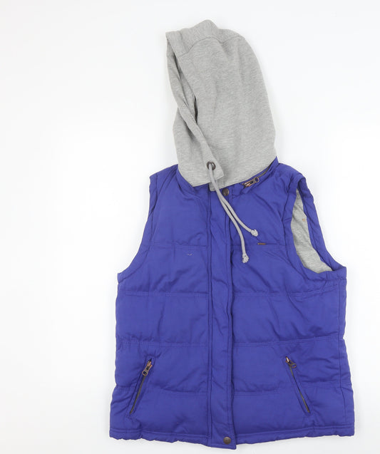 Animal Women's Blue Puffer Waistcoat Size 10