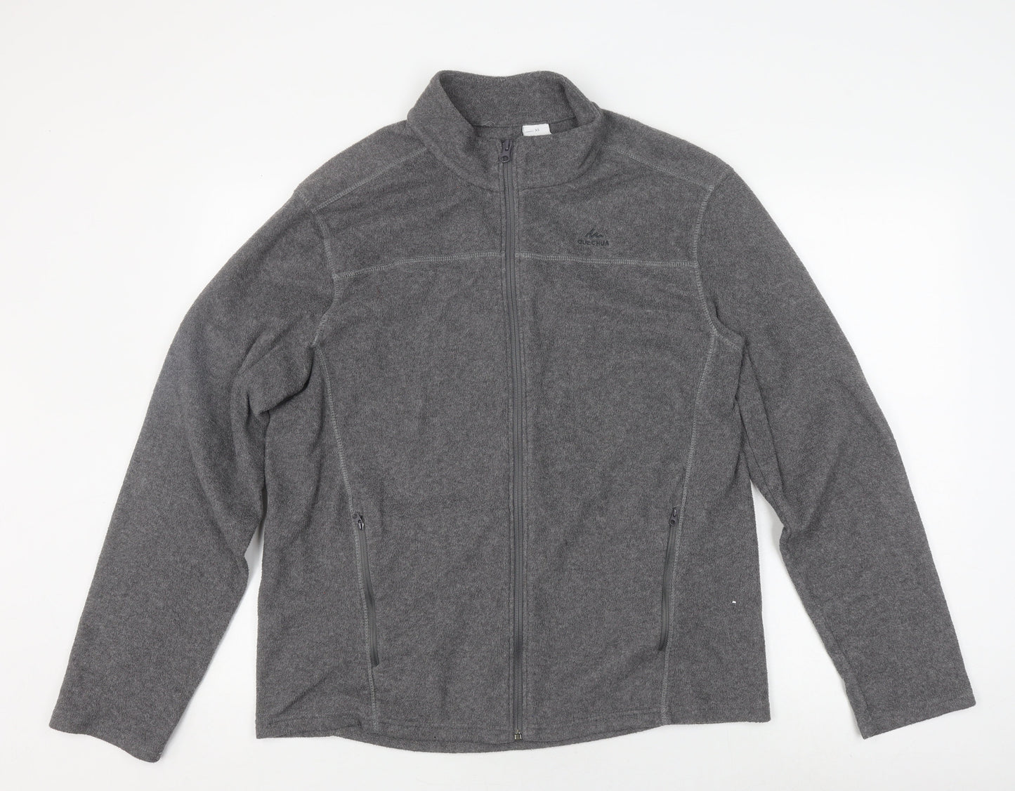 Quechua Men's Grey Fleece Full Zip Jacket XL