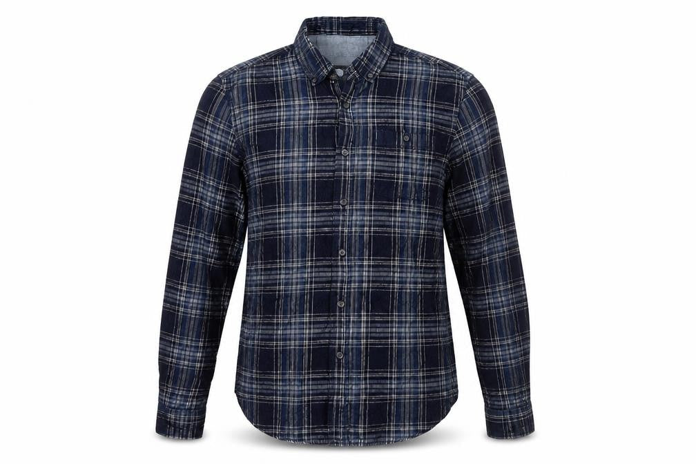 Copper & Oak Men's Blue Plaid Button-Up Shirt M
