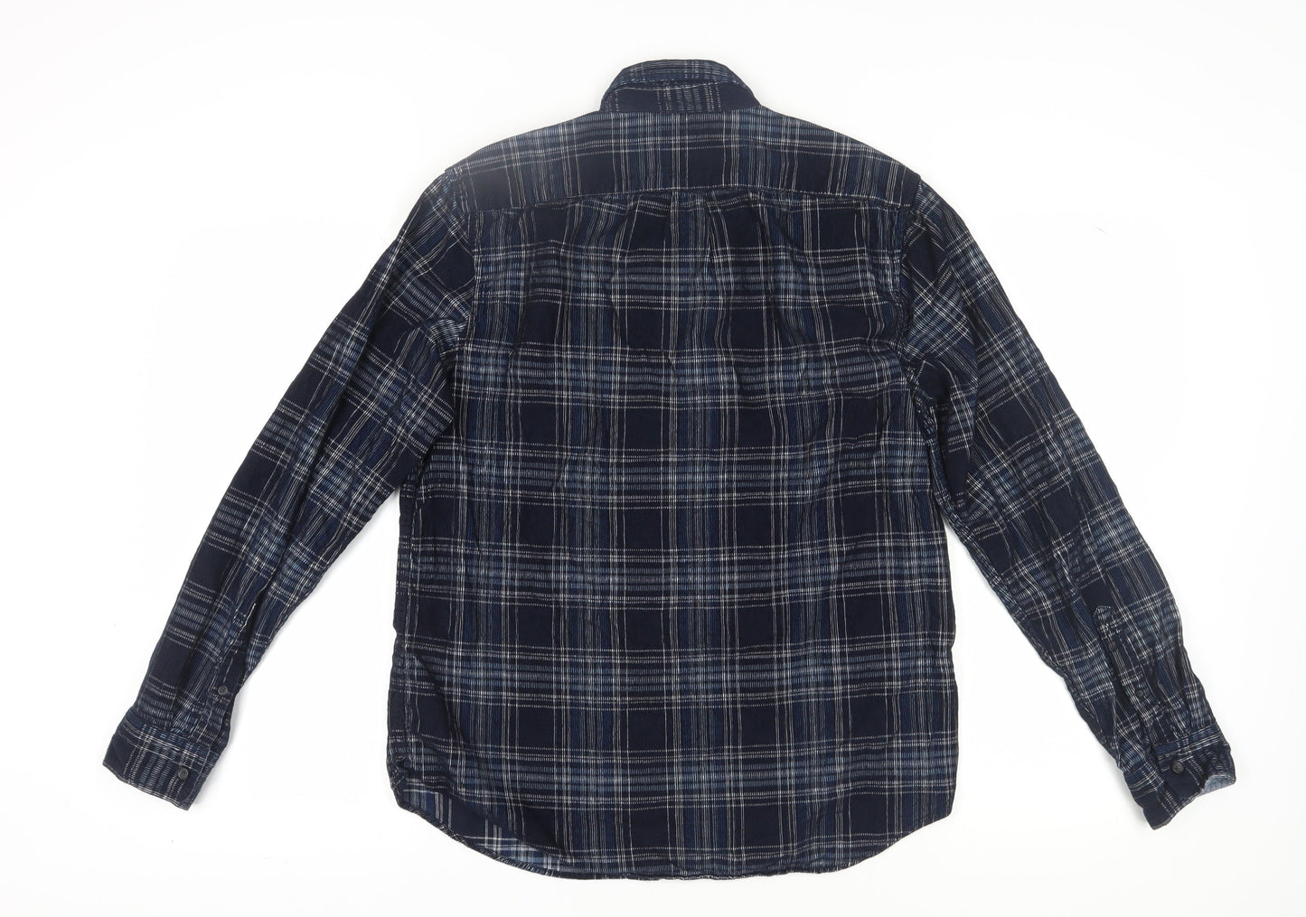 Copper & Oak Men's Blue Plaid Button-Up Shirt M