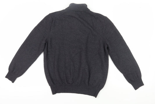 Black Brown 1826 Boys Black Pullover Jumper High Neck L