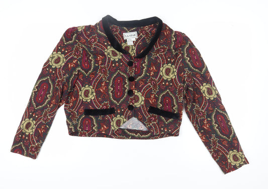 L.G. Star Women’s Multicoloured Paisley Cropped Jacket, Size 12