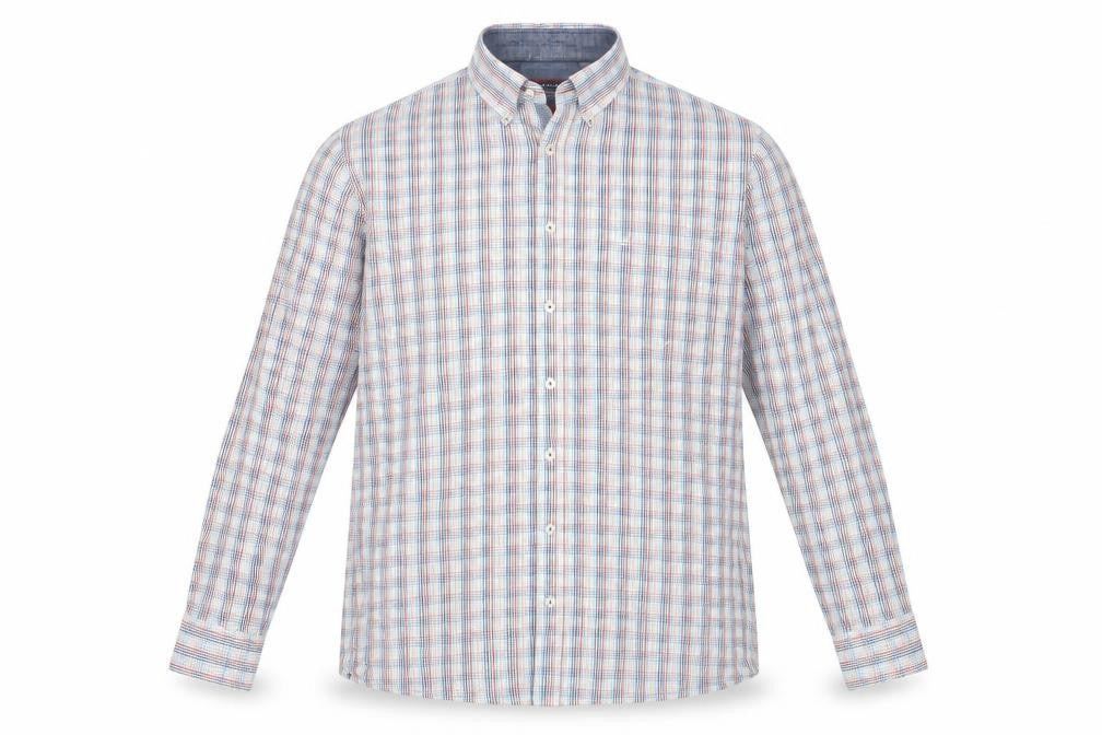 Casa Moda Men's Multicoloured Plaid Shirt, Size 14