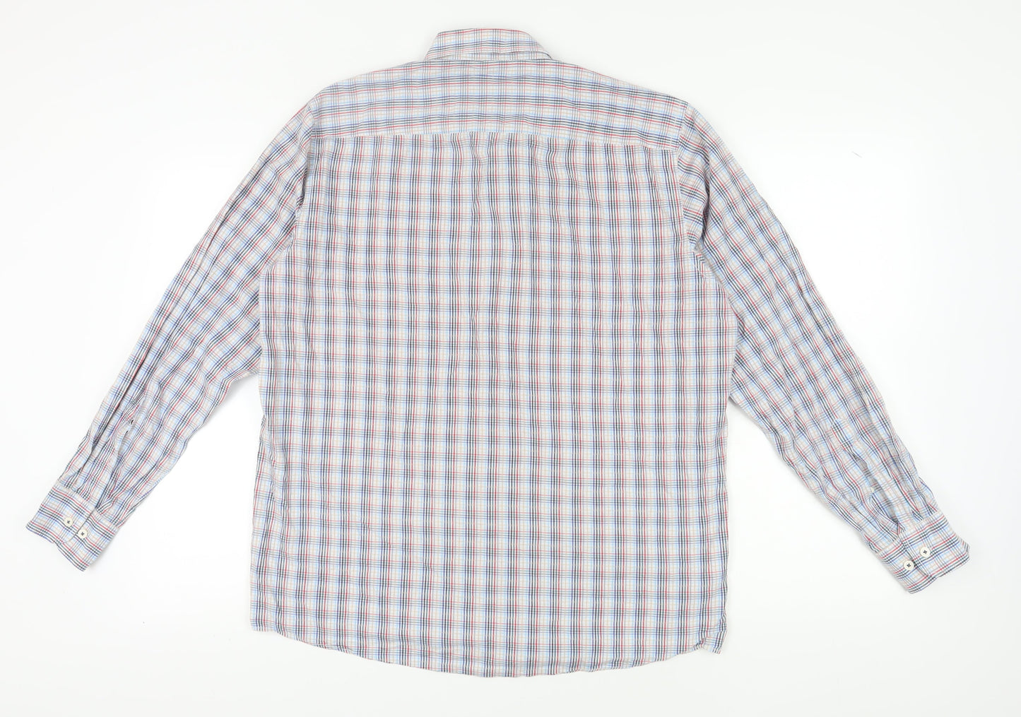 Casa Moda Men's Multicoloured Plaid Shirt, Size 14