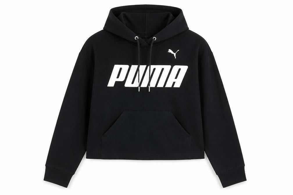 Womens UK 2XS Regular PUMA Black Pullover Hoodie