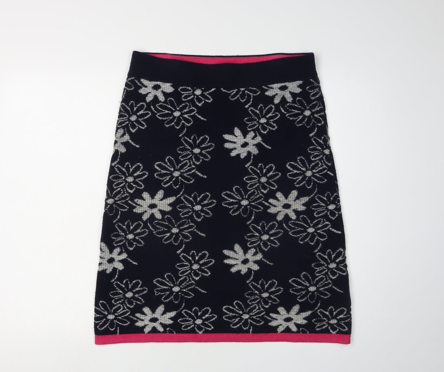 White Stuff Women’s Black Floral Pencil Skirt Size 12