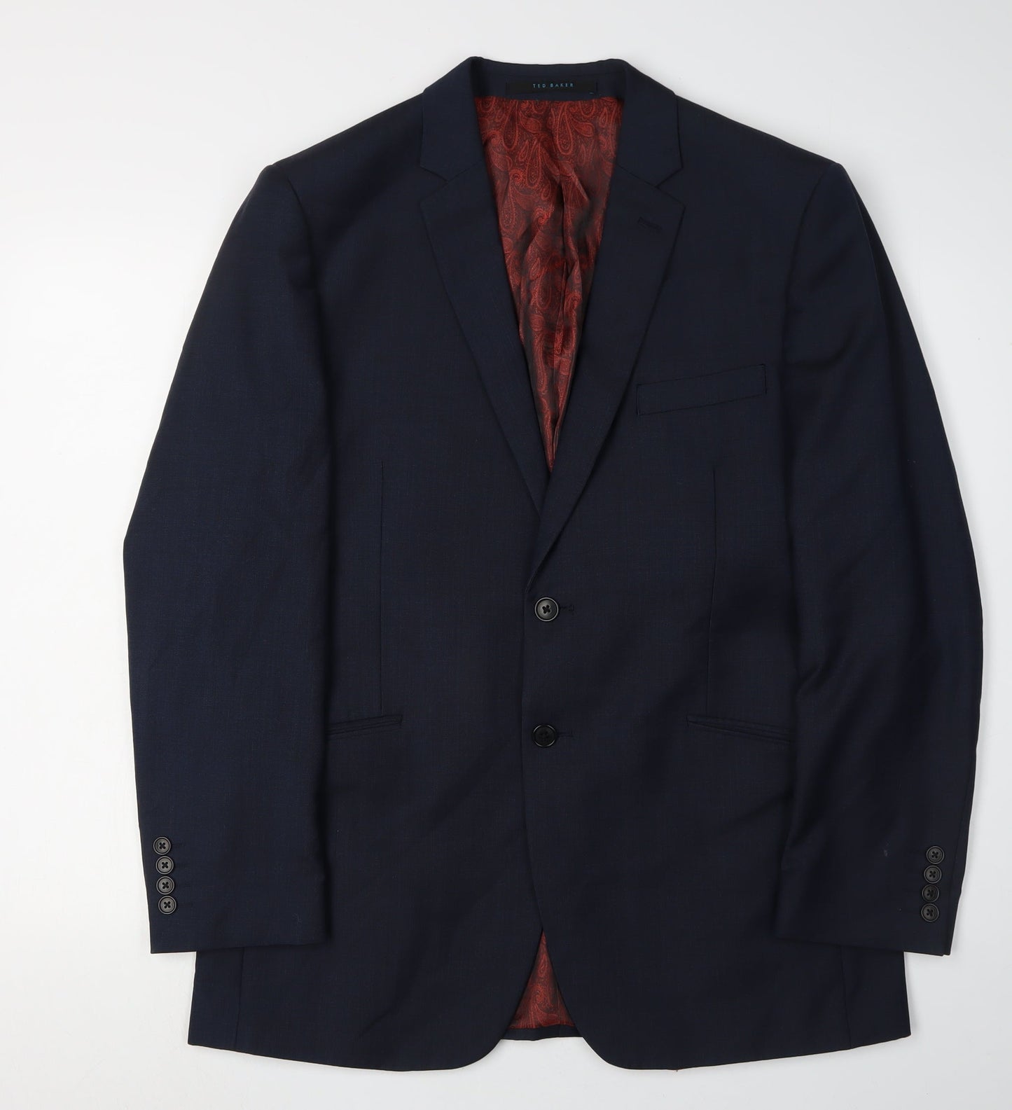 Ted Baker Men's Blue 40R Classic 1 Piece Suit Jacket