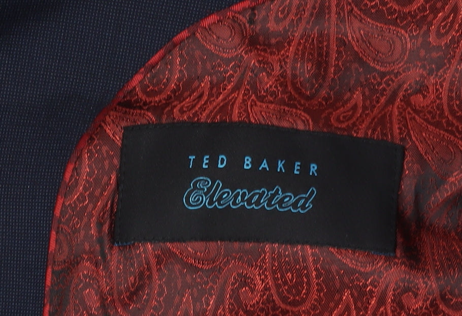 Ted Baker Men's Blue 40R Classic 1 Piece Suit Jacket