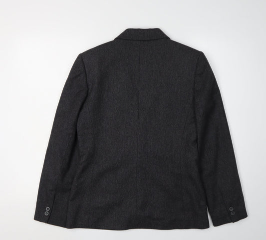St Michael Women's Grey Blazer Size 10, Classic Wool