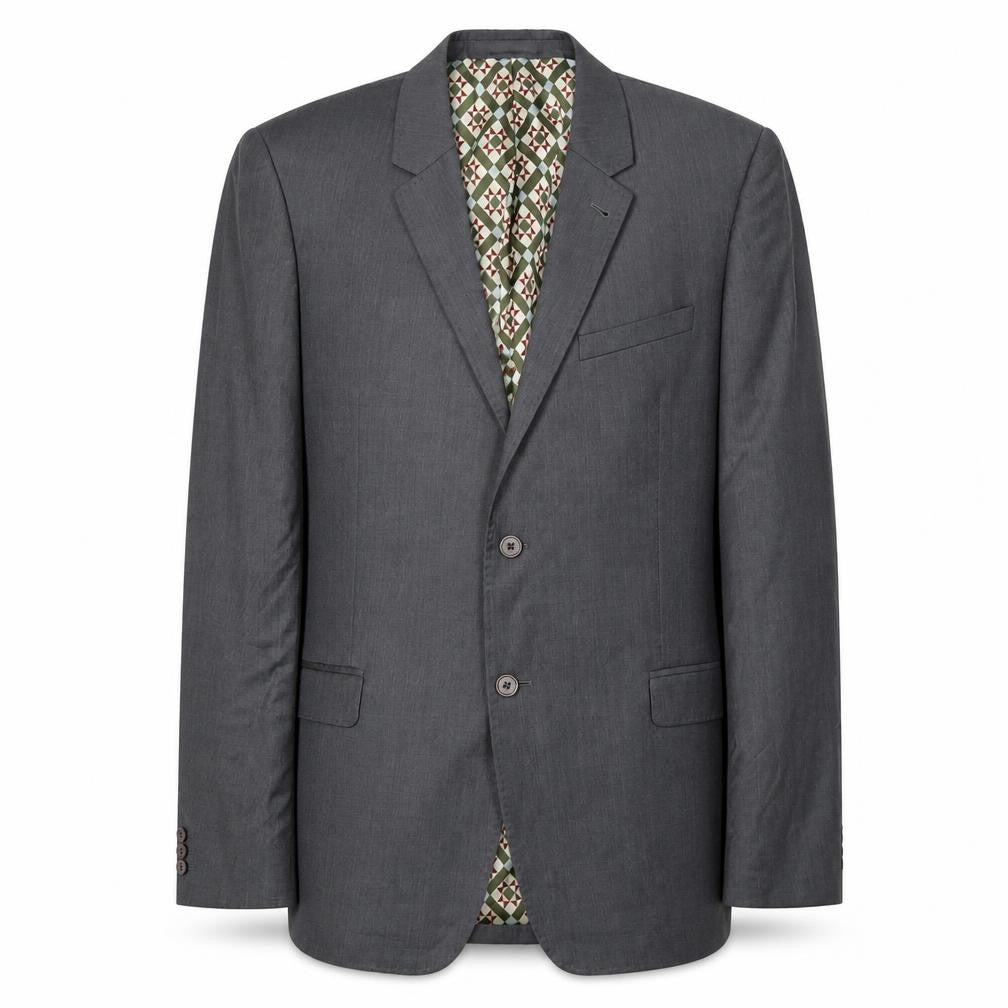 Mens 42 Chest Regular Ted Baker Grey Two-Button Blazer