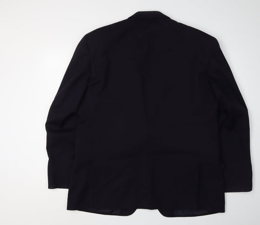 Debenham & Freebody Men's Black Blazer 44R Regular Wool