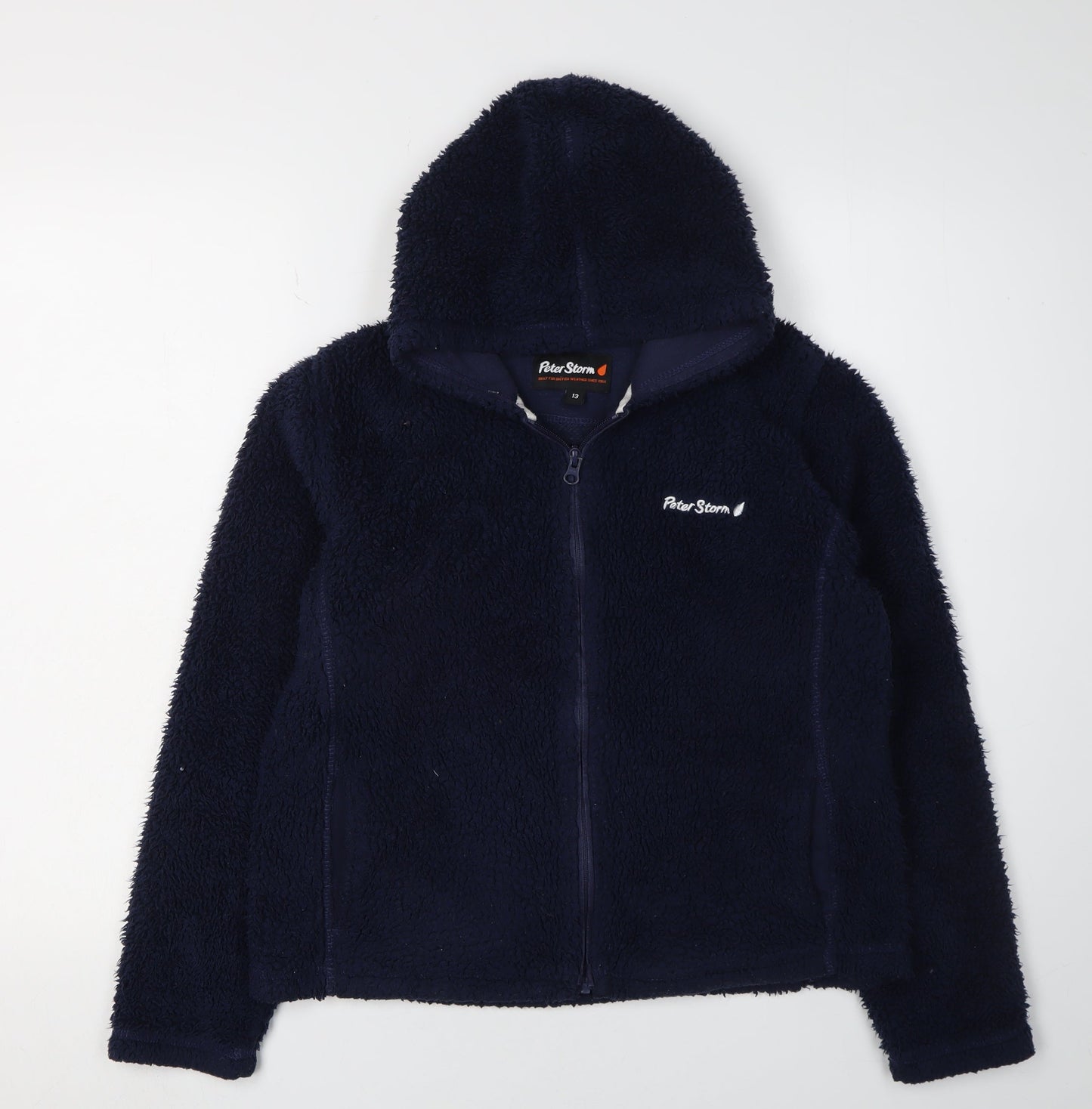 Peter Storm Boys Blue Hooded Jacket 13Y Full Zip