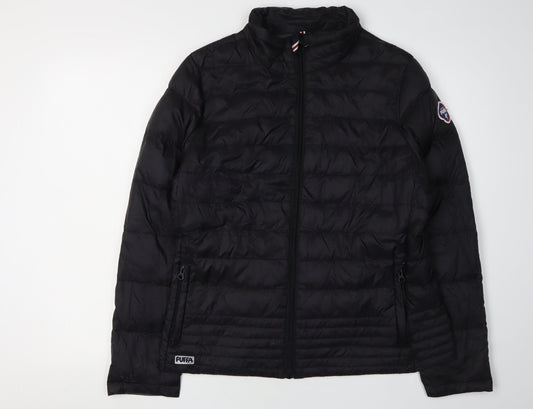 Puffa Boys Black Puffer Jacket L Lightweight Insulated