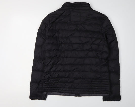 Puffa Boys Black Puffer Jacket L Lightweight Insulated