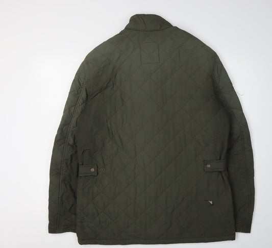 Marks and Spencer Men's Green Quilted Jacket M