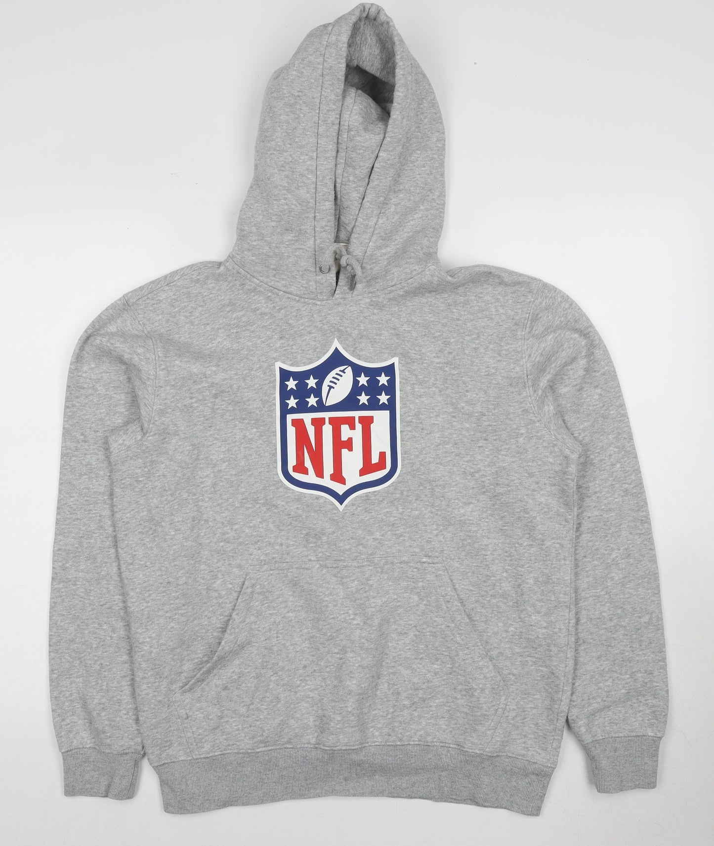 NFL Grey Men's Hoodie - Logo Pullover, Size S, Cotton Blend