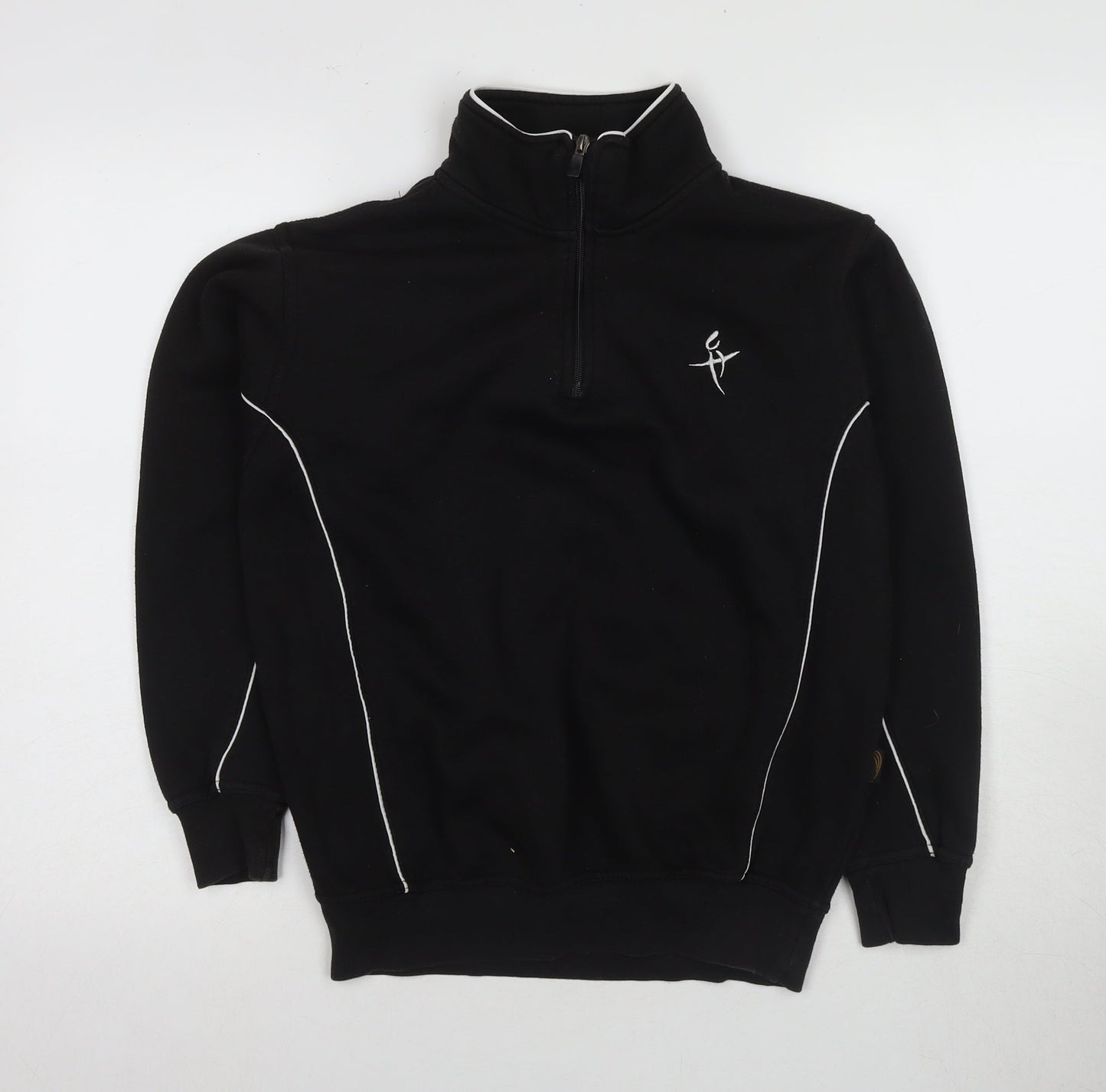 Falcon Boys Black Pullover Sweatshirt, Size M, 1/2 Zip Style