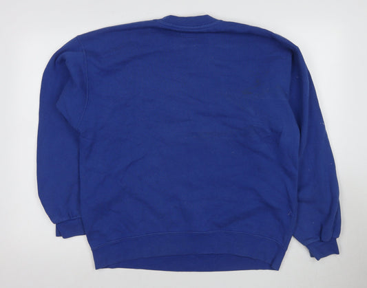 Nike Men's Blue Pullover Sweatshirt M Logo Graphic