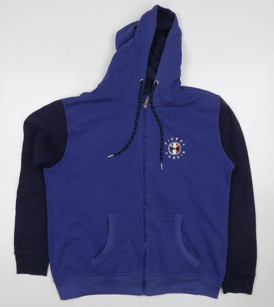 Pierre Cardin Men's Blue Full Zip Hoodie L