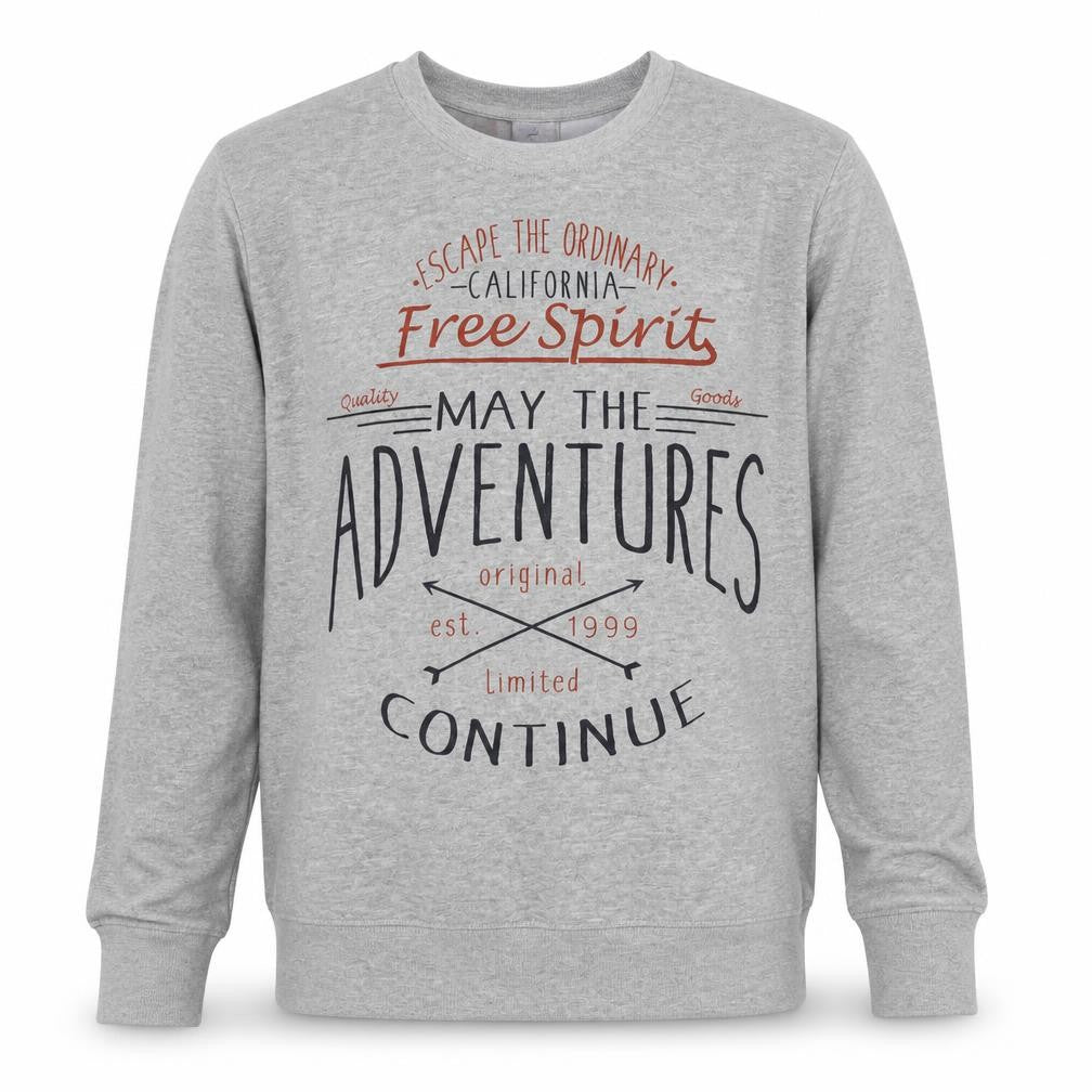SMOG Mens Grey Graphic Print Sweatshirt