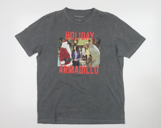 Friends Grey Holiday Armadillo T-Shirt M Unisex