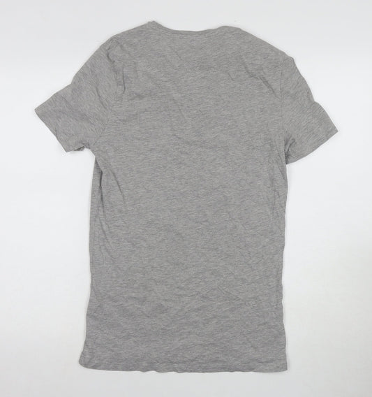 GUESS Men's Grey Crew Neck T-Shirt M Los Angeles Logo