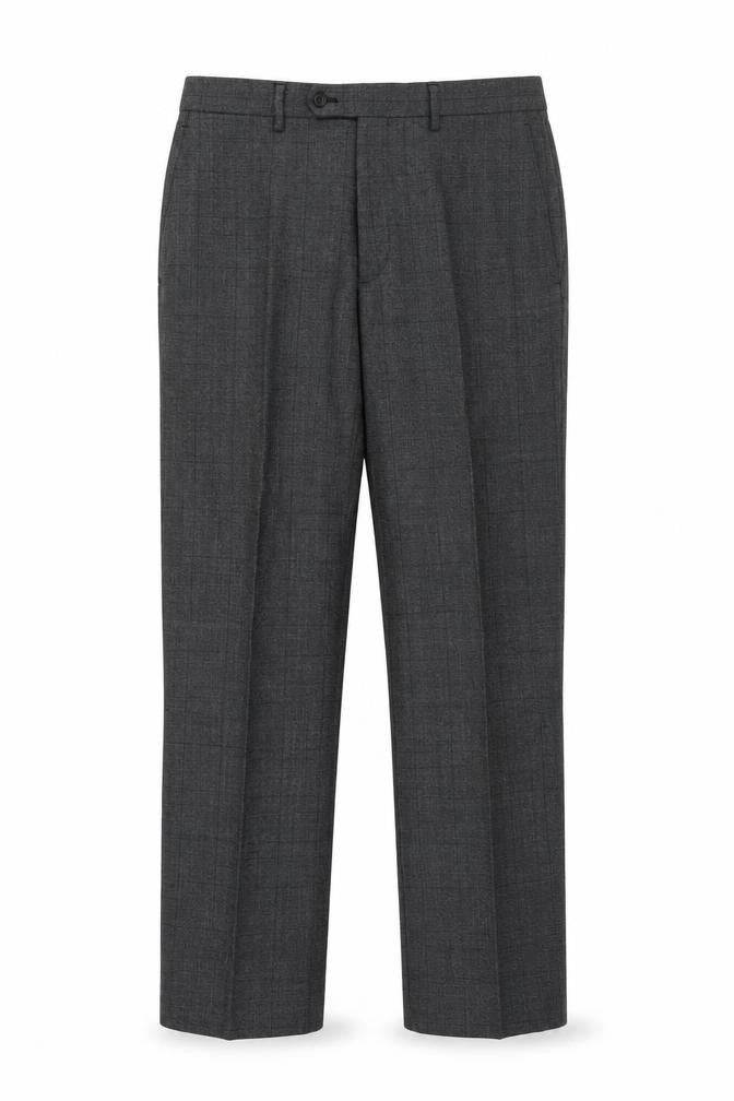 Marks and Spencer Men's Grey Check Trousers Size 34