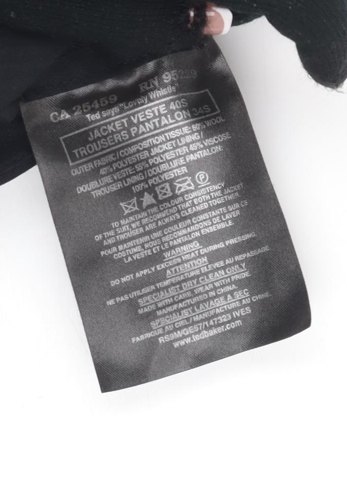 Ted Baker Men's Black Dress Pants Size 40S Wool Blend