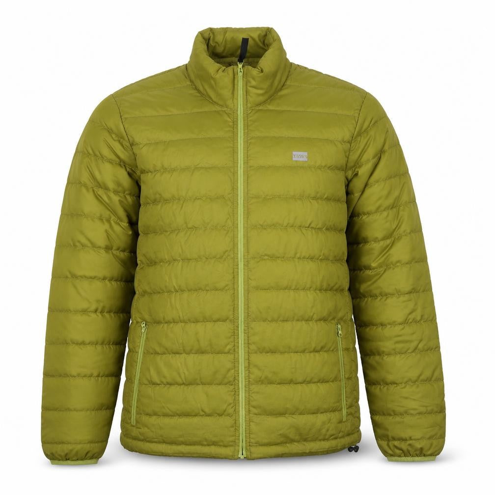 Levi's Men's Green Puffer Jacket S Stand-Up Collar Casual