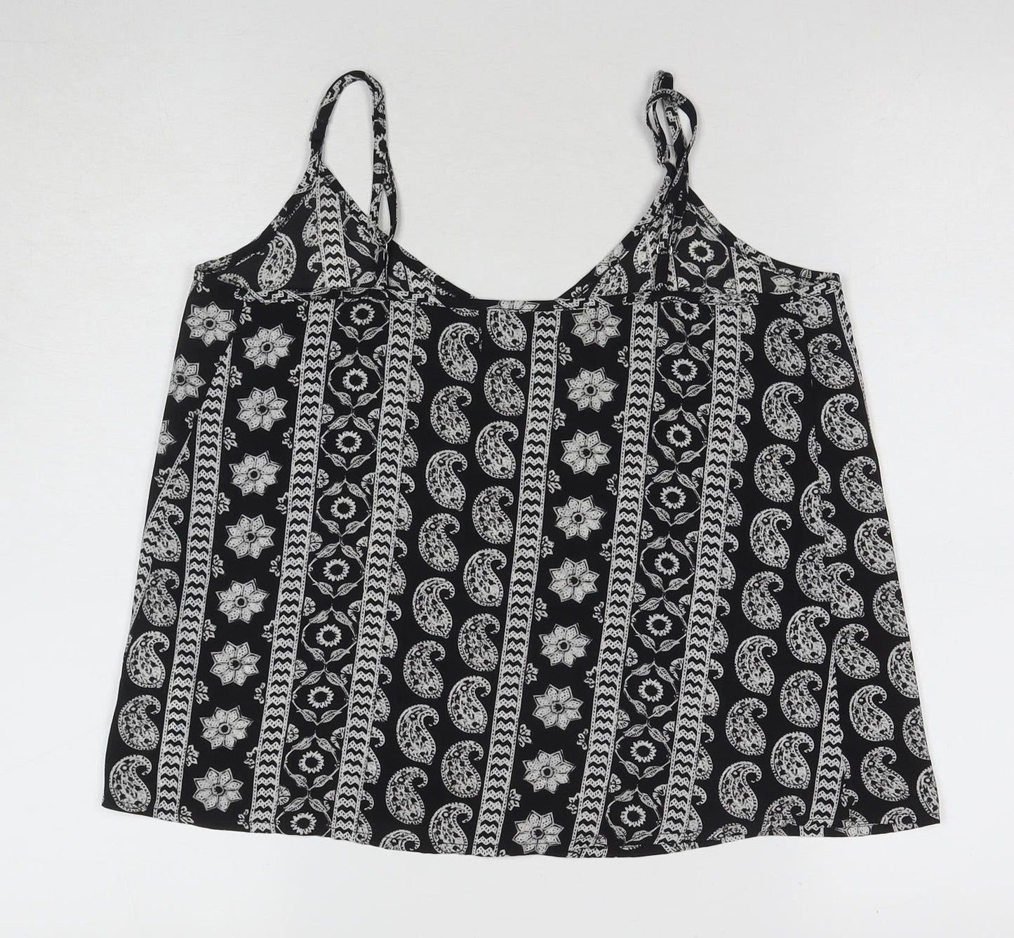 Hollister Women's Black Paisley Camisole Tank Top S