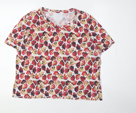 Whistles Women's Multicoloured Floral T-Shirt Size L