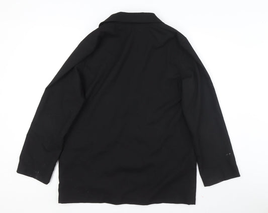 Monki Women's Black Double Breasted Coat Size S