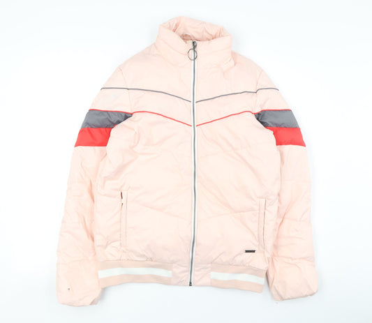 Peachy Betty Women's Pink Puffer Jacket, Size S