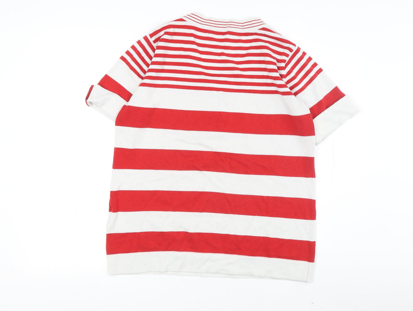Signature Experience Women's Red Stripe Pullover Jumper Size L