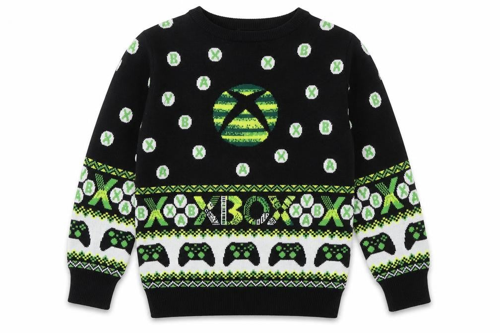 Front view of Xbox boys’' black gaming jumper -, size 2-3, years