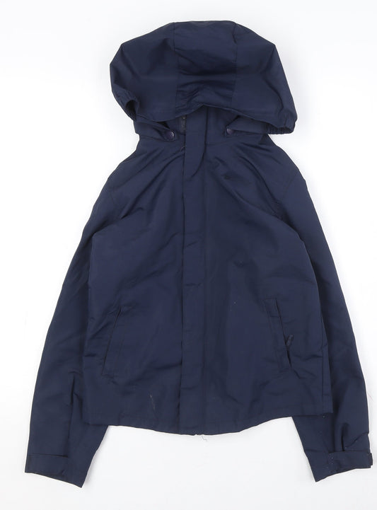 Mountain Warehouse Boys Blue Hooded Rain Coat 9-10 Years