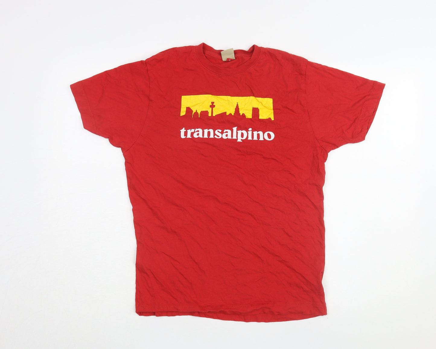 Transalpino Red Unisex T-Shirt, Size S, Basic Style