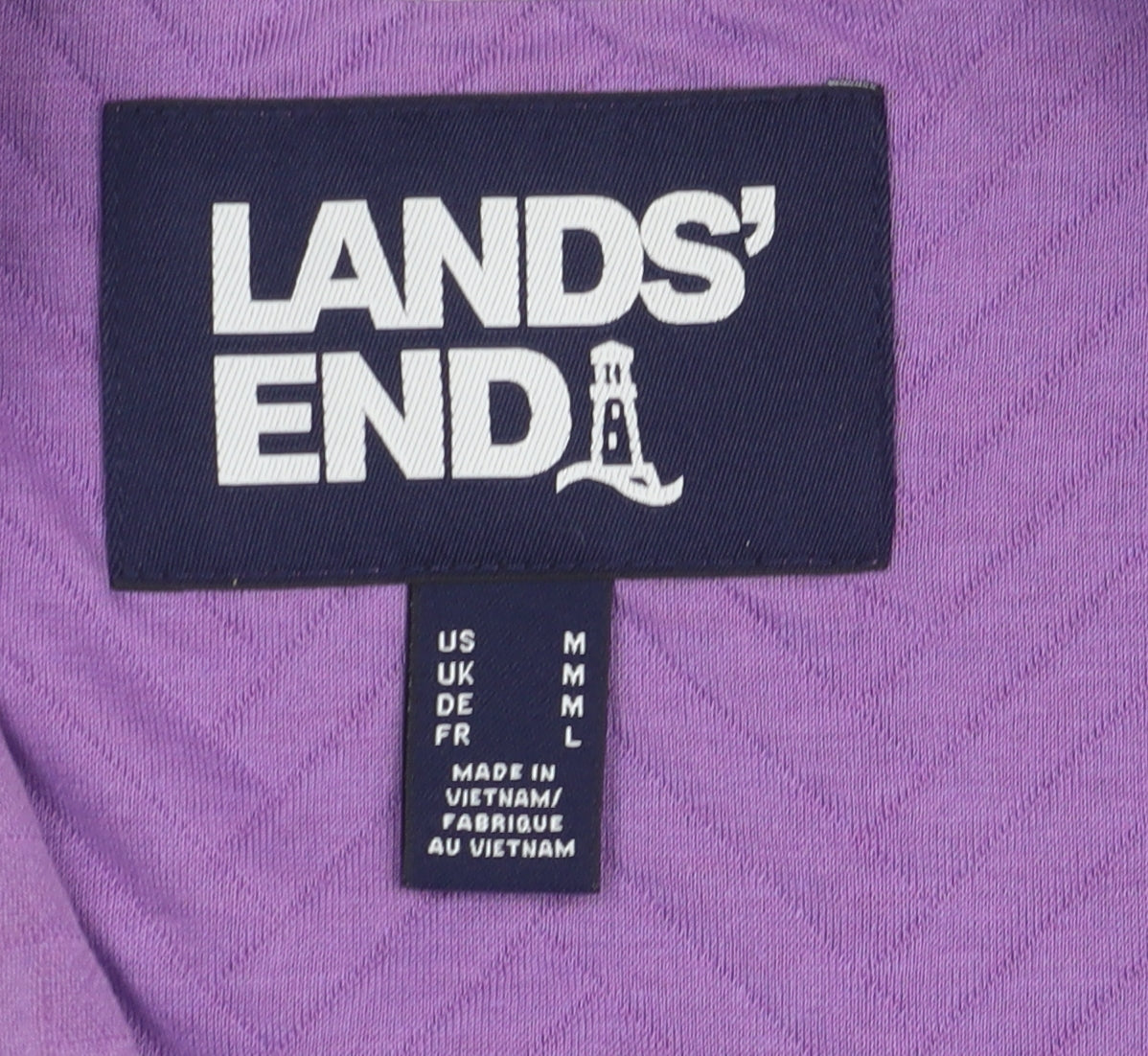 Lands' End Women's Purple Medium Jacket Casual Zip