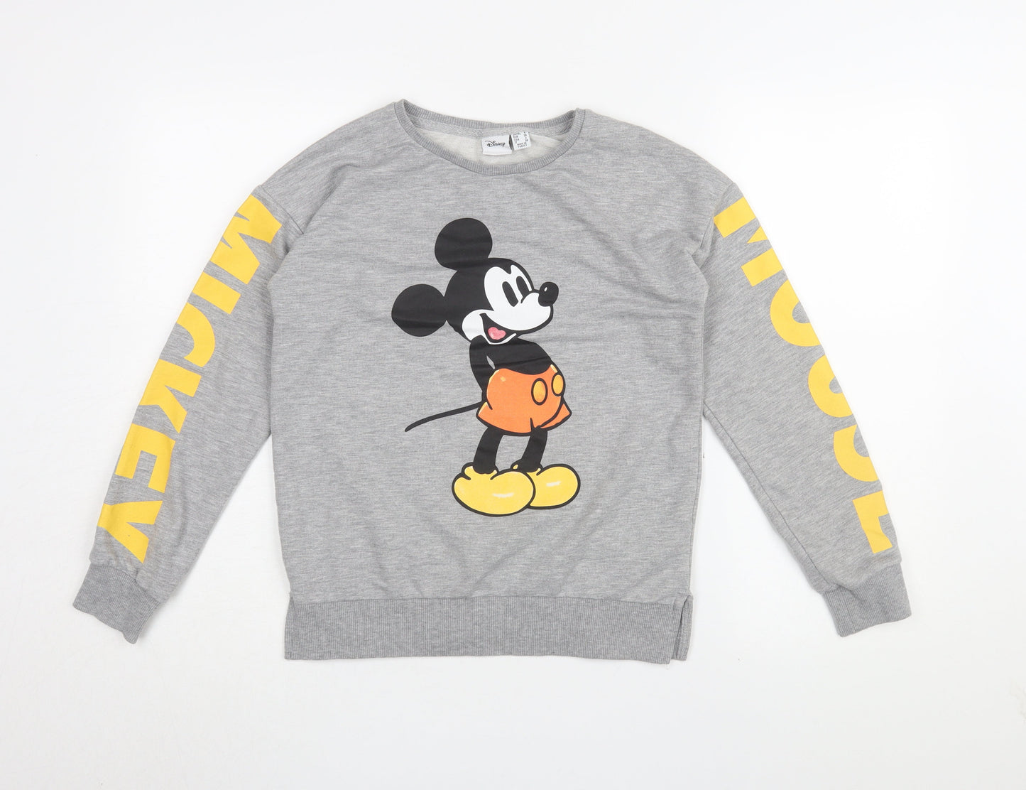 Disney Women's Grey Mickey Sweatshirt Size 6