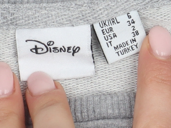 Disney Women's Grey Mickey Sweatshirt Size 6