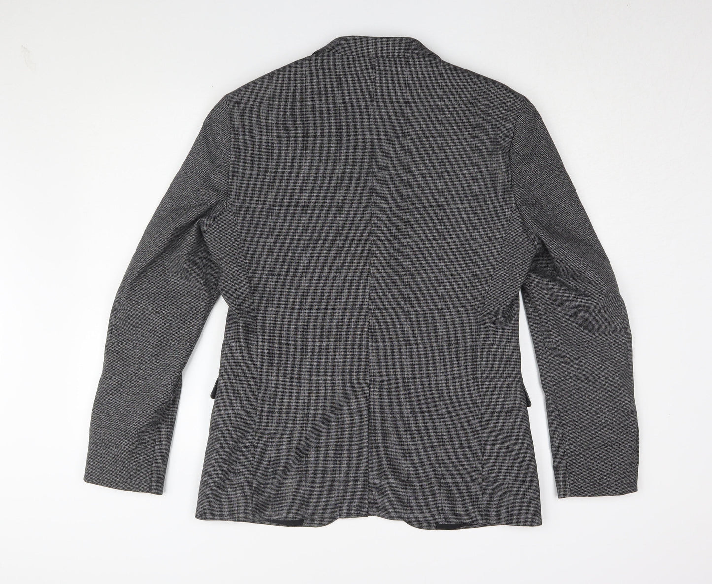 H&M Men's Grey Slim Fit Blazer 40R Single-Breasted
