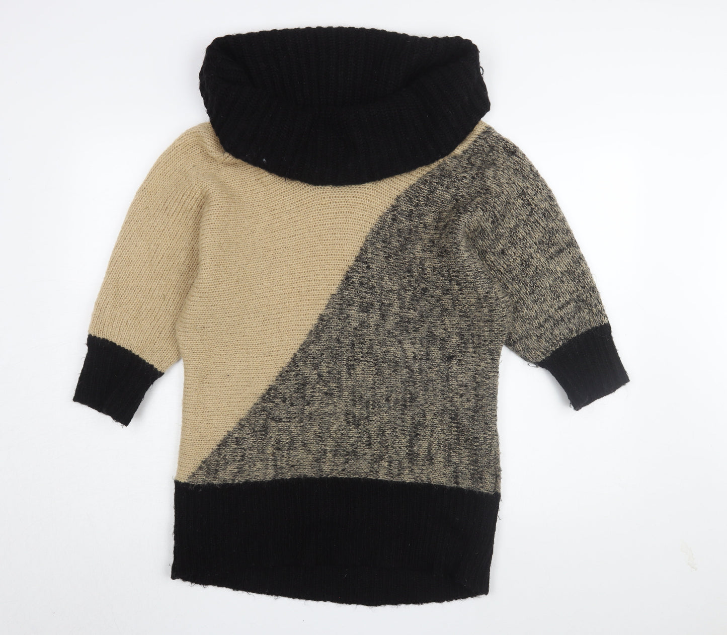 Wallis Women's Beige Cowl Neck Pullover Jumper, Size 10