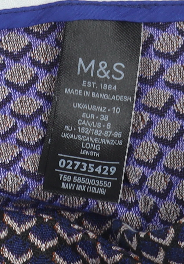 Marks and Spencer Women's Multicoloured Cropped Trousers Size 10