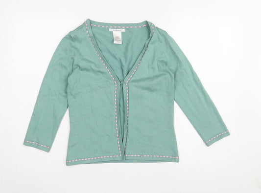 L.K. Bennett Green Silk Blend Women's Cardigan - Small