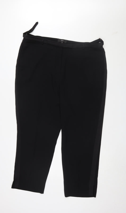 Next Women's Black Dress Pants Size 20 Belted Business