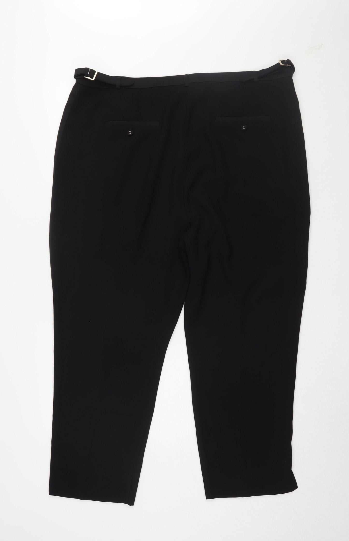 Next Women's Black Dress Pants Size 20 Belted Business