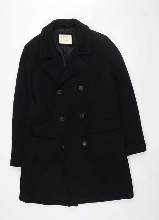 Stradivarius Women's Black Pea Coat M Double-Breasted