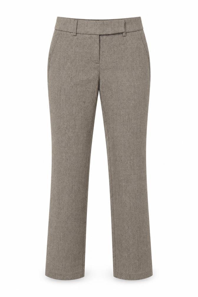 Mentha & Chocolate Women's Beige Dress Pants